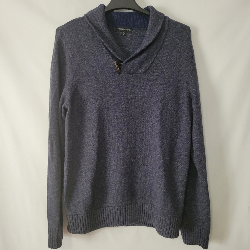 Tricot St Raphael Classic Wool Sweater Mens Size Large L Button Detail